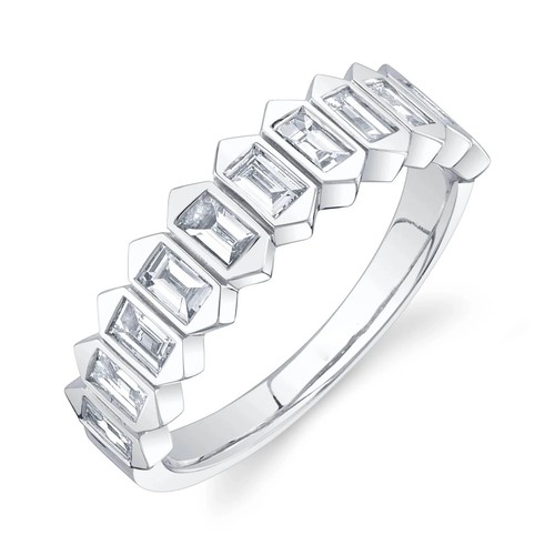 14k weiss gold baguetteschliff - 14k,