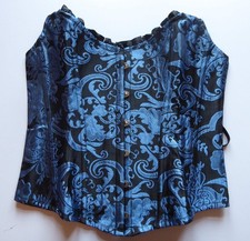 echtes Korsett blau schwarz