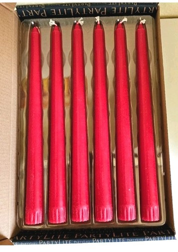 Partylite tafelkerzen rot ohne - tafelkerzen,