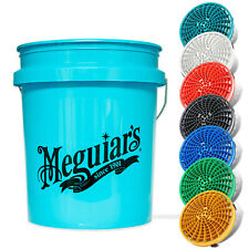 Meguiars blauer Wascheimer 5 GAL mit Detail Guardz Dirt Lock Wascheimereinsatz