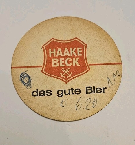 Alter bierdeckel haake beck - bierdeckel,
