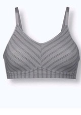wäschepur Damen Komfort-BH ohne Bügel Unterwäsche grau Gr. 100 (Cup-E) NEU