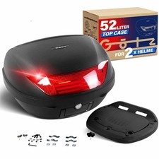 Topcase XXL Motorradkoffer passend 2 Helme Top case 52L Roller Motorrad Quad