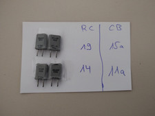 1 Satz mit 2 Paar Quarze für RC Fernsteuerungen 27Mhz Bereich typ. RC-Frequenzen