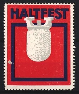 Reklamemarke haltfest - reklamemarke,