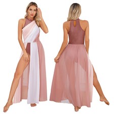 DE Damen Lange Tanzkleid