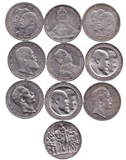 KONVOLUT 10x Münze 3 Deutsche Mark DM #1688