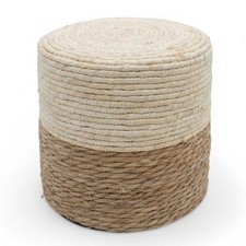Seegras vintage sitzhocker - seegras,
