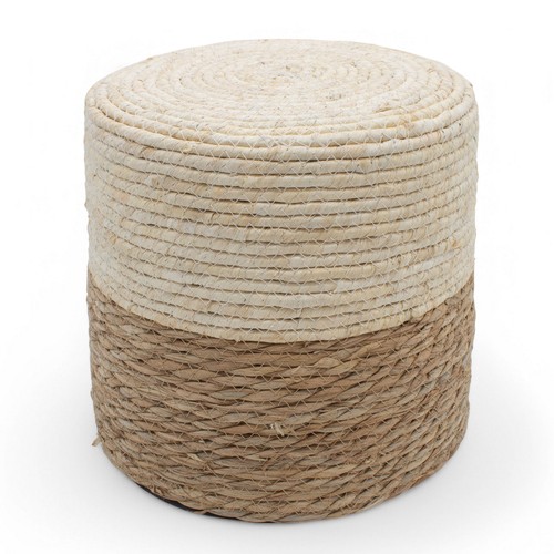 Seegras vintage sitzhocker - seegras,