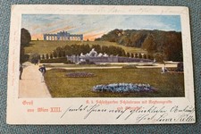 Austria 1902 Wien - used picture postcard Schlossgarten Schönbrunn to Stuttgart