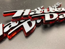 Harley Davidson Schriftzug Emblem Plexiglas Aufkleber Farbe Rot/Schwarz