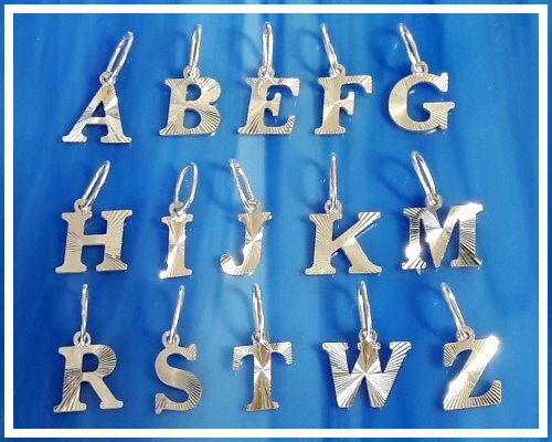 Buchstaben anhänger silber - anhänger,