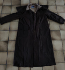 KOOLAH vintage brown western oilskin waterproof duster coat in Größe S/P