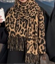 MOLLIG WARM KASCHMIR FEELING LEOPARD SCHAL ca. 35*200cm PASHMINA SCHULTERTUCH