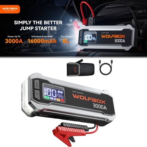 Wolfbox 3000a auto starthilfe - 3000a,