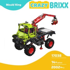 Mould King 17038 Offroad Unimog LKW Kran Motor Klemmbausteine RC Ferngesteuert