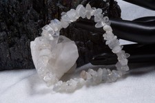 Edelstein Armband aus Blauer Mondstein Steinchen | ca 8mm Steinchenarmband