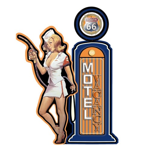 Blechschild motel pin up - "motel",