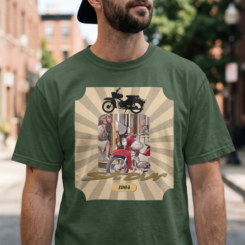 Ddr moped shirt star 4 - t-shirt, 4-2