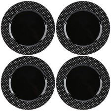 Platzteller schwarz - 4x,