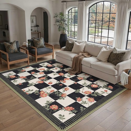 Teppich 160x230cm blumenmuster - teppich,