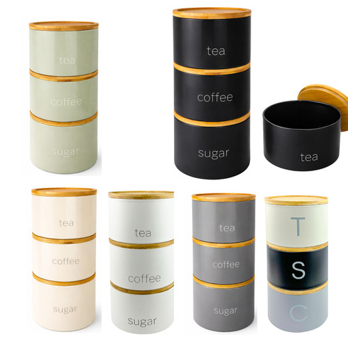 Tee kaffee zucker kanister 3er - tee,