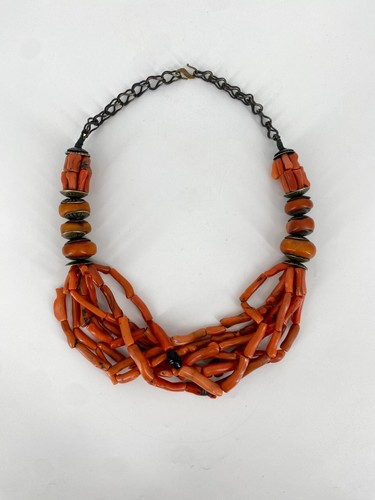 Koralle collier kette unikat - koralle,