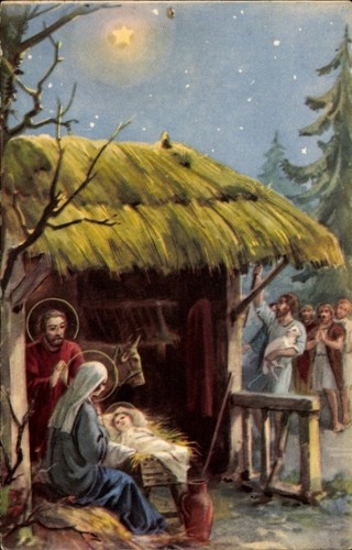 Maria josef jesuskind - maria,, josef,