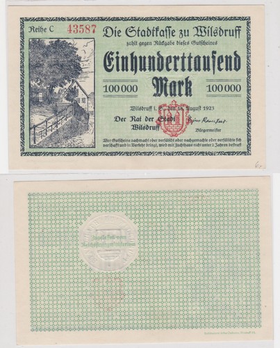 Banknote inflation 100000 - 100000, mark