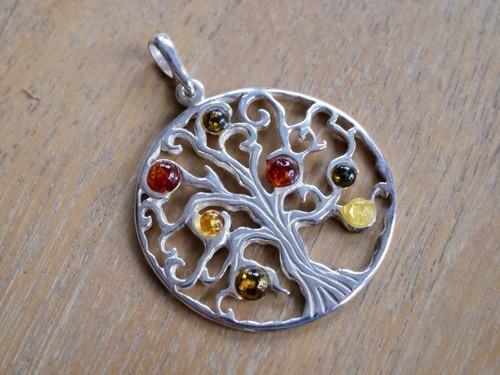 Silber anhänger baum - baum, mit