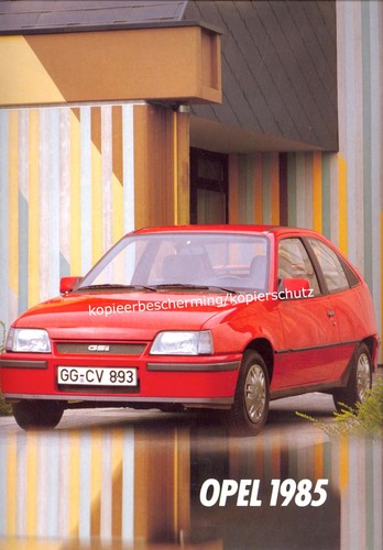 Opel kalender 1985 - kalender,