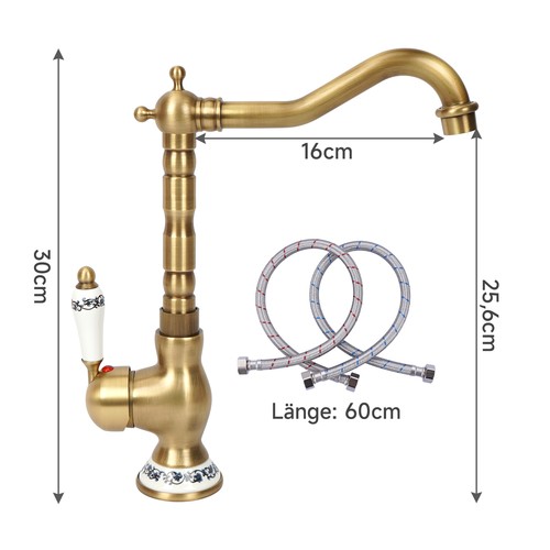 Retro messing wasserhahn - messing,