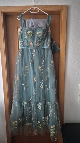 1930er blumenkleid grün mit - blumenkleid,