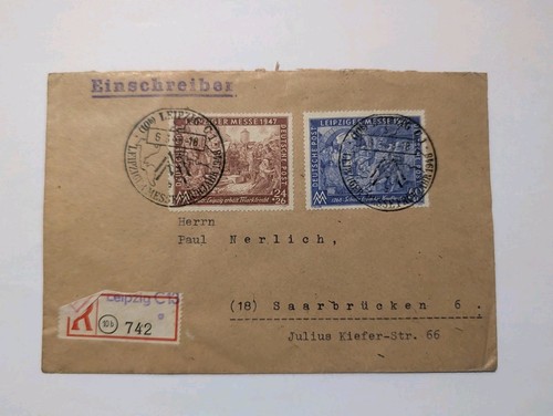Sbz beleg leipziger messe 1947 - beleg,