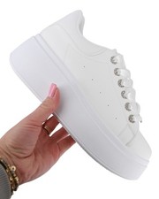 Weisse plateau sneakers cm - weisse, plateau-sneakers