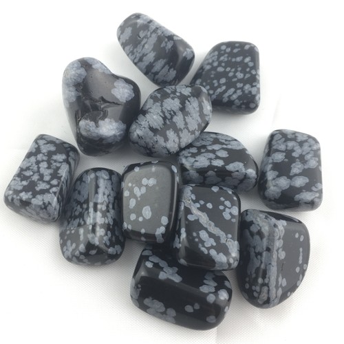 Schnee obsidian trommelstein - schnee,