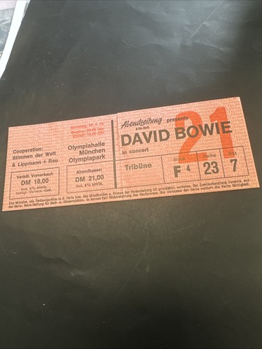 David bowie concert ticket - bowie,