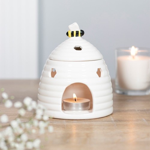 Weiße bienenstock duftlampe - bienenstock,