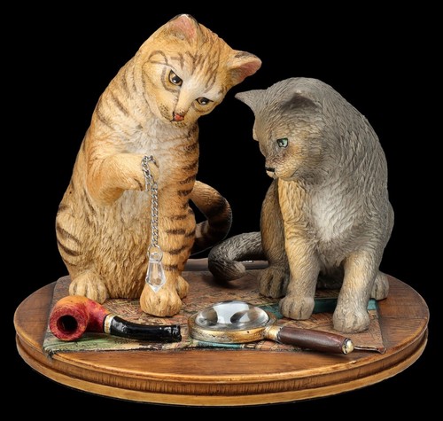 Katzen figur purrlock holmes - katzen,