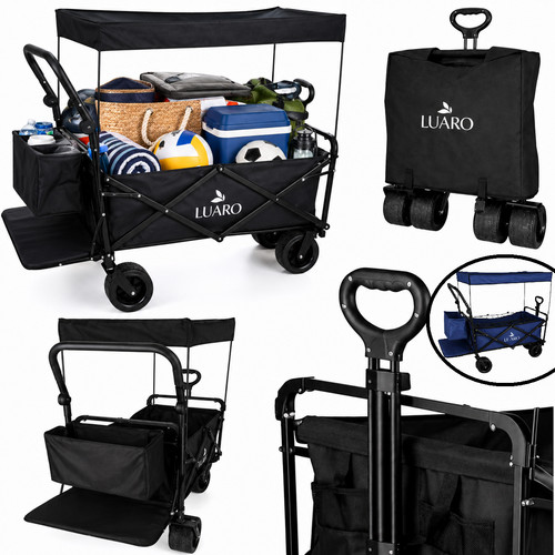 Luaro bollerwagen mit dach - mit,