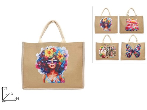 Seesack aus jute mit - jute,
