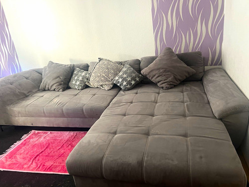 Graues ecksofa mit - graues,