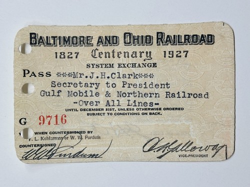 Vintage eisenbahnpass 1927 - vintage,