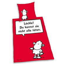 Sheepworld lächle bettwäsche - lächle,