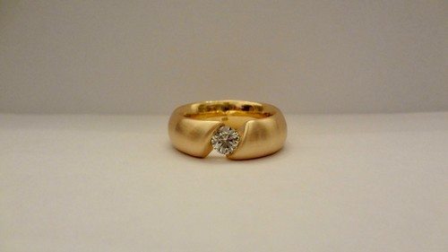 Spannring diagonal 585er gold - spannring,