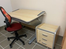 Scout Kinderschreibtisch + Rollcontainer + Schreibtischstuhl