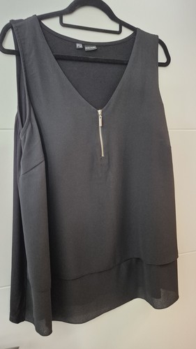 Shirtbluse ärmellos schwarz - shirtbluse,