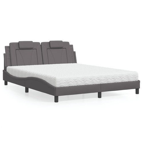 Bett mit matratze grau - bett,