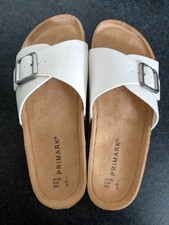 primark Schlappen Pantoffeln weiß Gr. 40 neu kork ? Schuhe offen