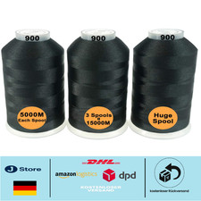 3er Set Maschinenstickgarn | 5000M Spule | Polyester Farben